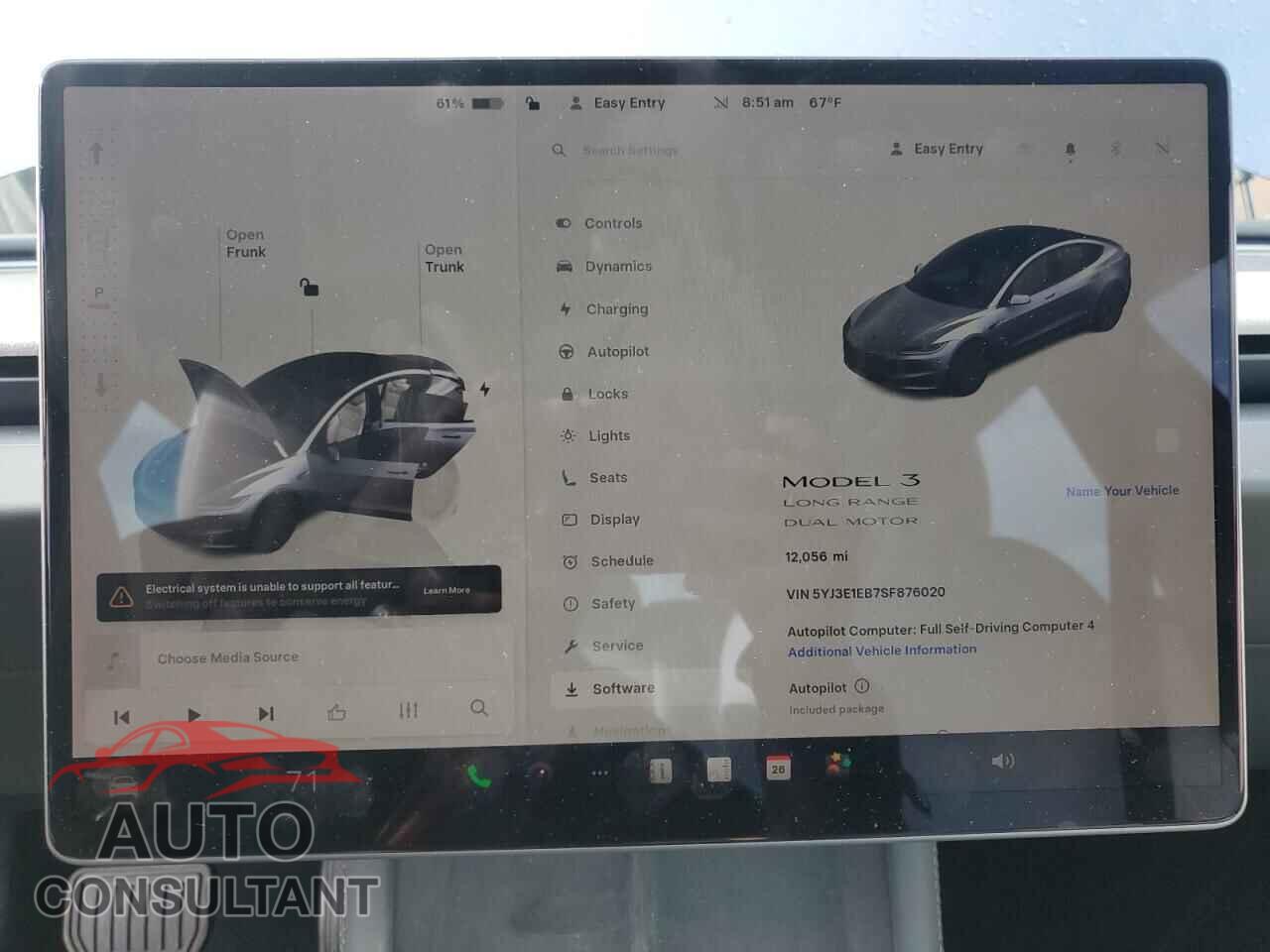 TESLA MODEL 3 2025 - 5YJ3E1EB7SF876020