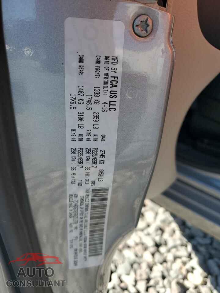 DODGE CARAVAN 2016 - 2C4RDGCG5GR351399