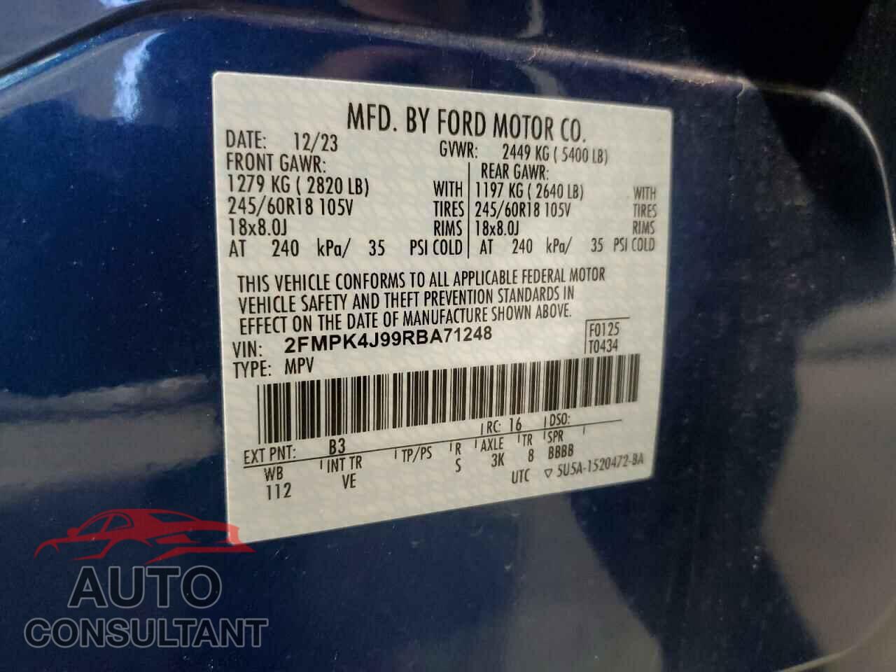FORD EDGE 2024 - 2FMPK4J99RBA71248