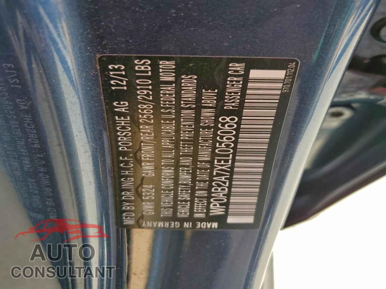 PORSCHE PANAMERA 2014 - WP0AB2A7XEL056068