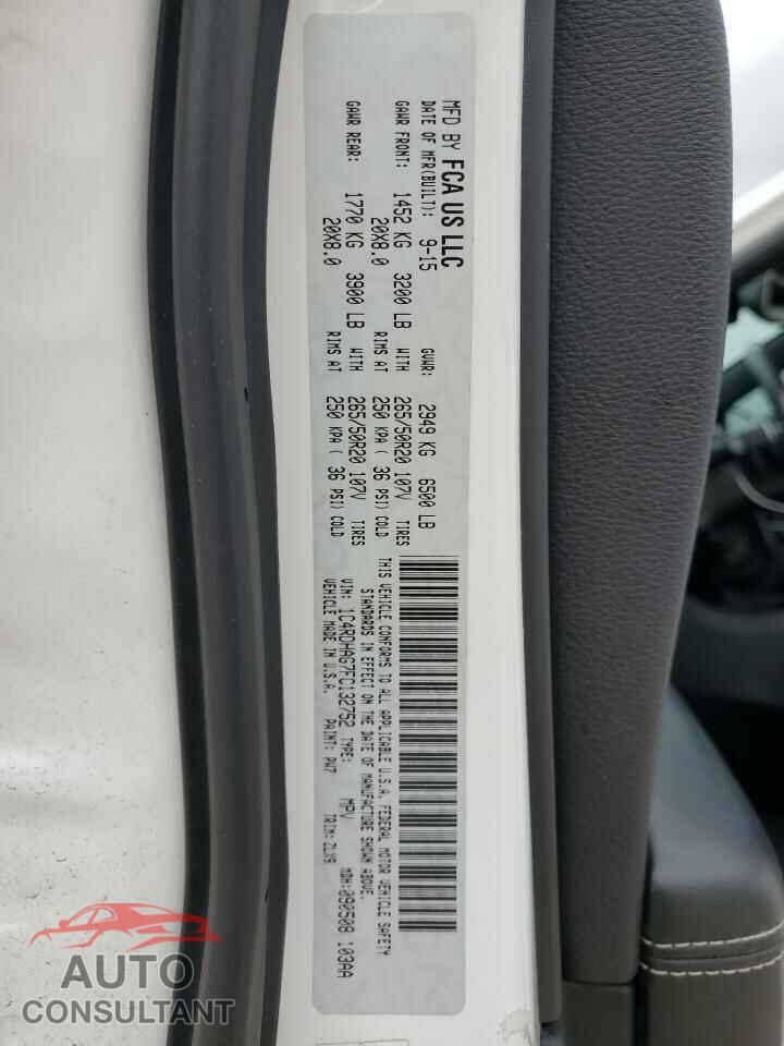 DODGE DURANGO 2015 - 1C4RDHAG7FC132752