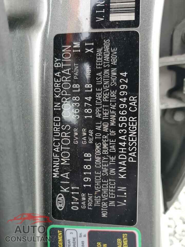 KIA RIO 2011 - KNADH4A35B6949924