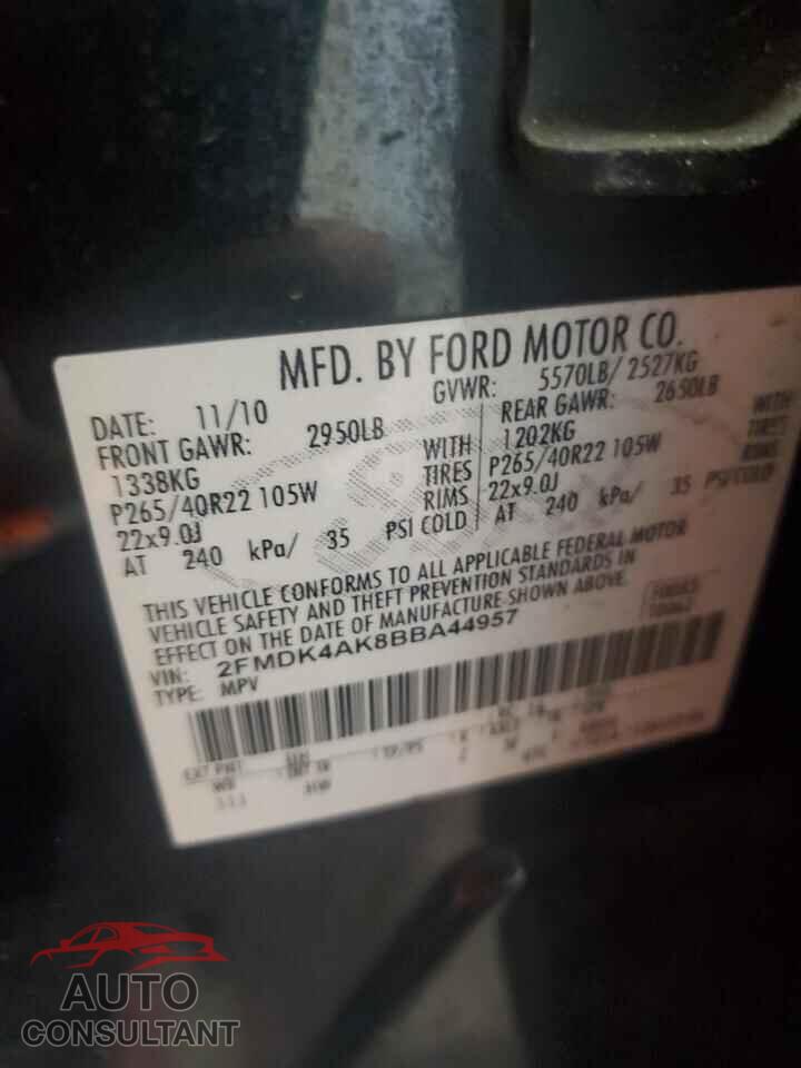 FORD EDGE 2011 - 2FMDK4AK8BBA44957