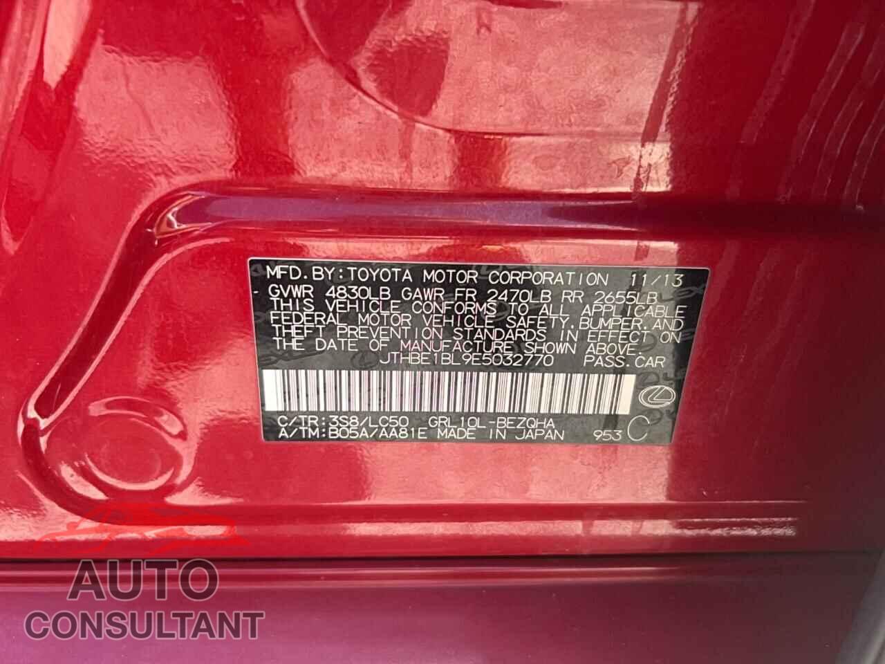 LEXUS GS350 2014 - JTHBE1BL9E5032770