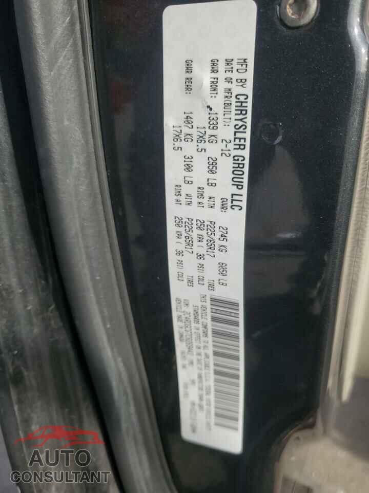 DODGE CARAVAN 2012 - 2C4RDGCG7CR269443