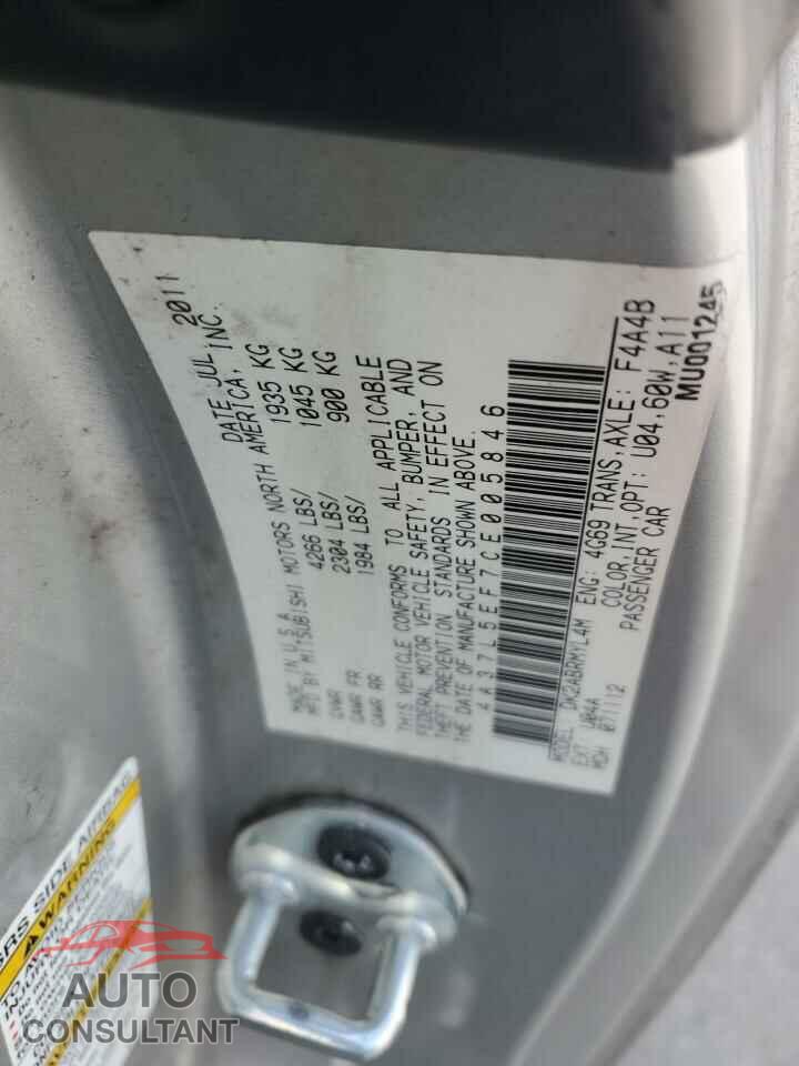 MITSUBISHI ECLIPSE 2012 - 4A37L5EF7CE005846