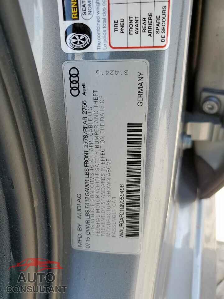 AUDI A6 2016 - WAUFGAFC1GN059498