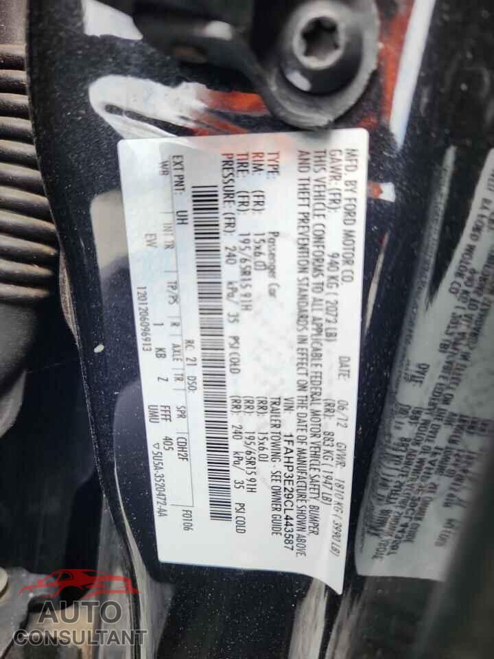 FORD FOCUS 2012 - 1FAHP3E29CL443587