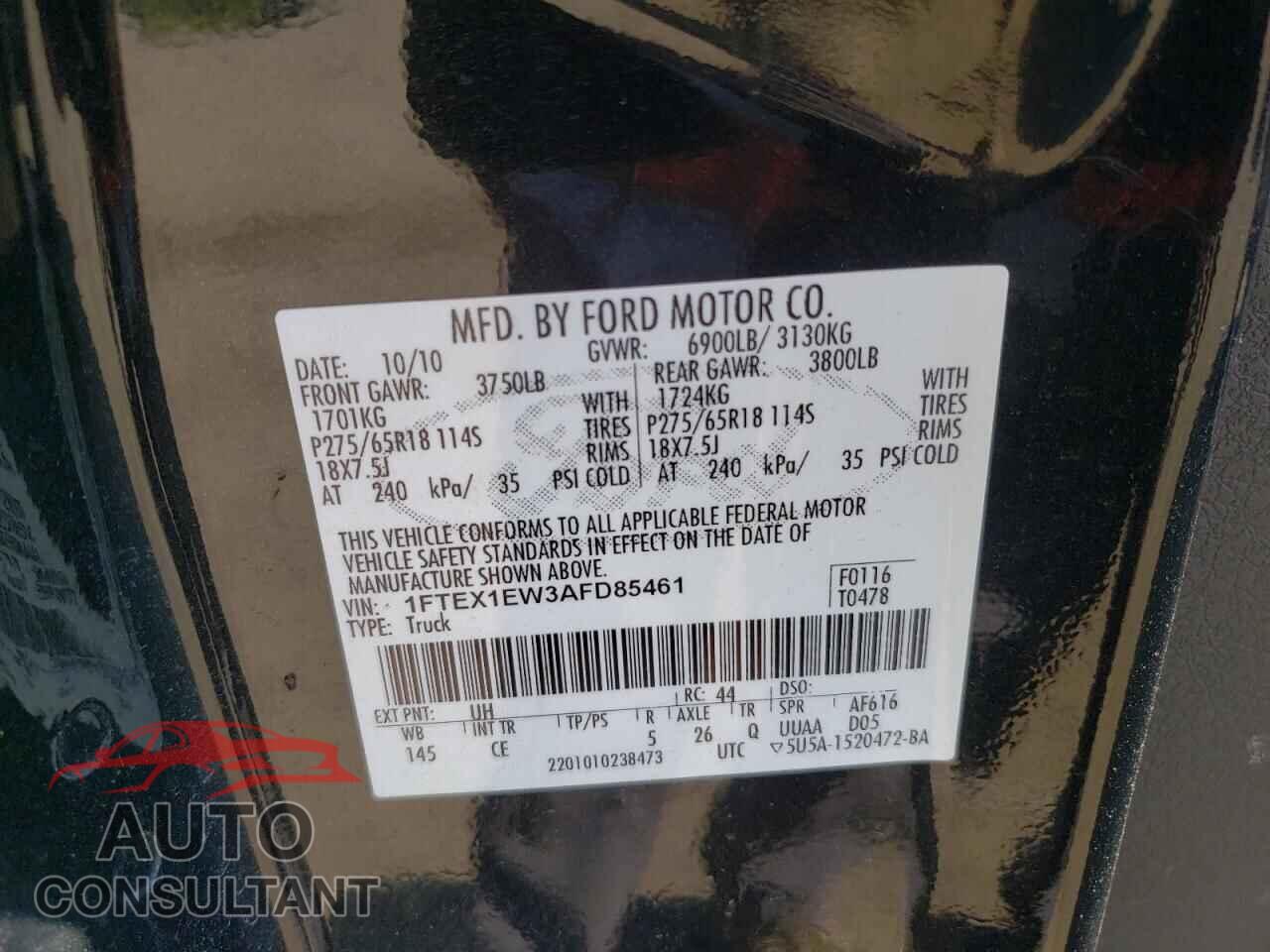 FORD F-150 2010 - 1FTEX1EW3AFD85461