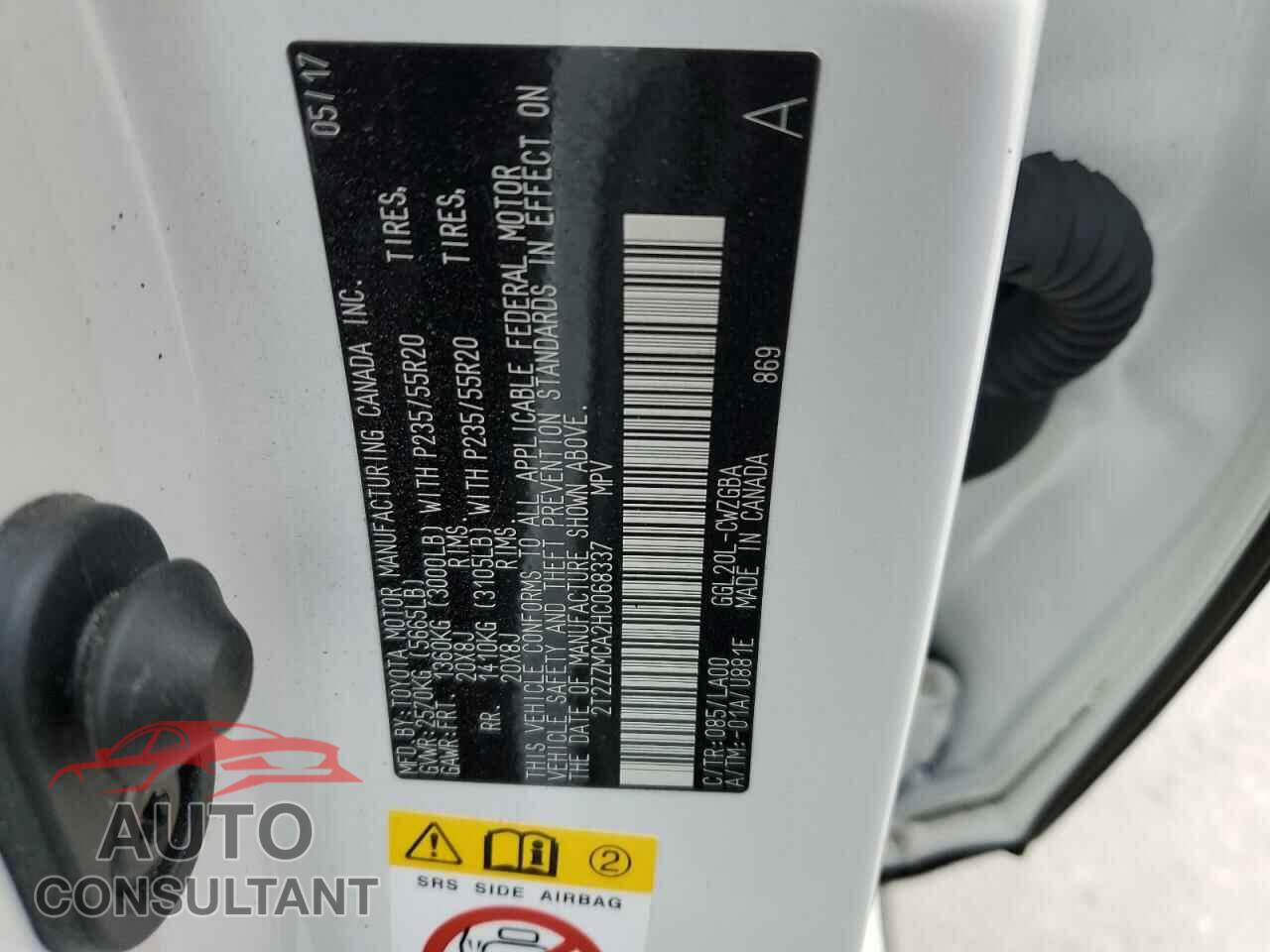 LEXUS RX350 2017 - 2T2ZZMCA2HC068337