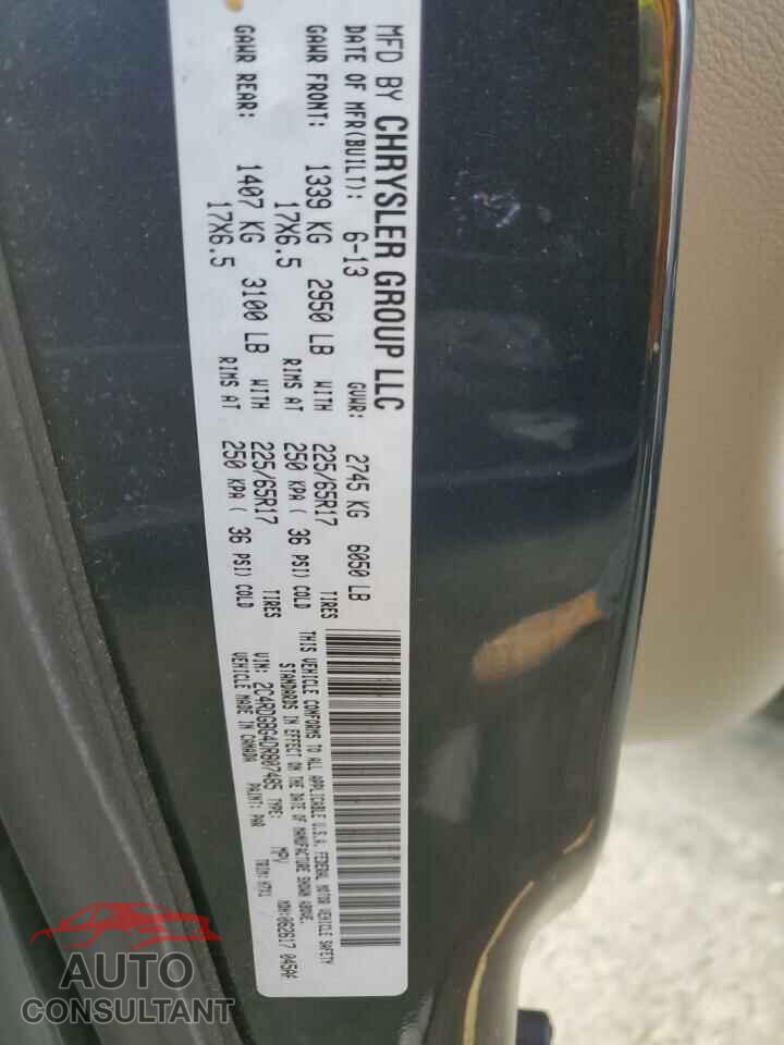 DODGE CARAVAN 2013 - 2C4RDGBG4DR807485