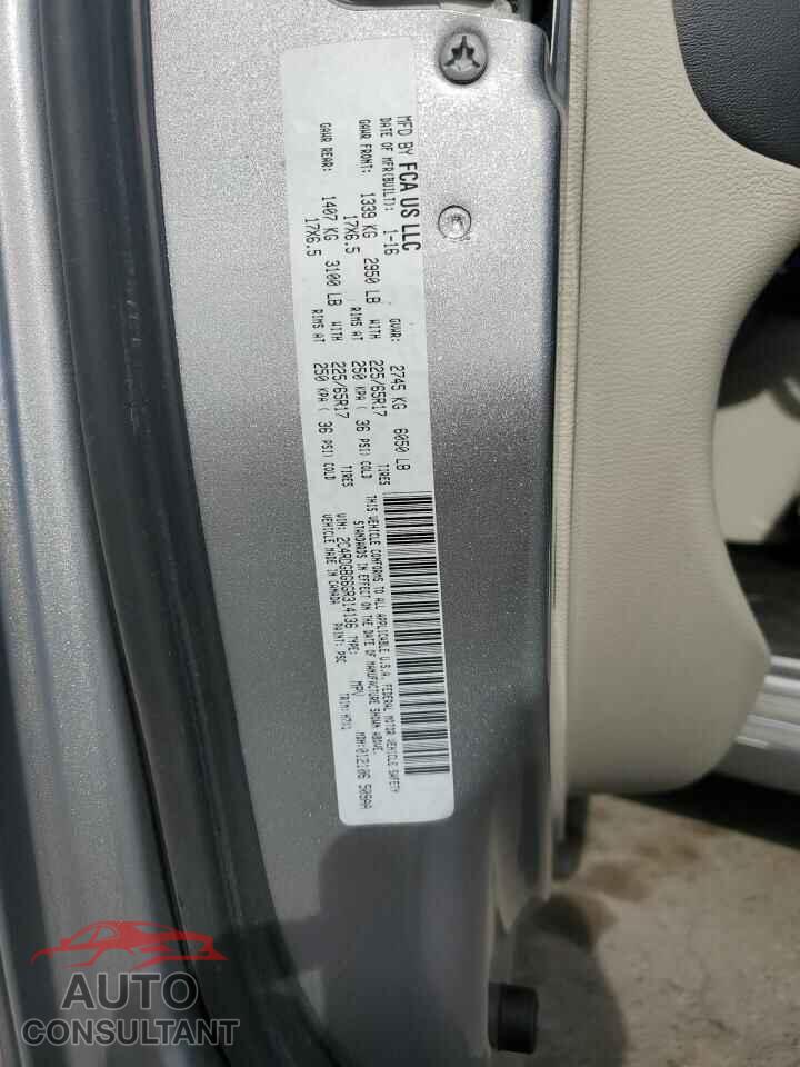 DODGE CARAVAN 2016 - 2C4RDGBG6GR314136
