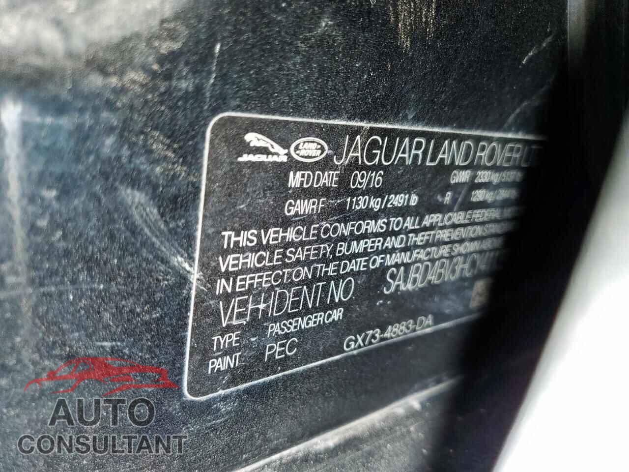 JAGUAR XF 2017 - SAJBD4BV3HCY41139