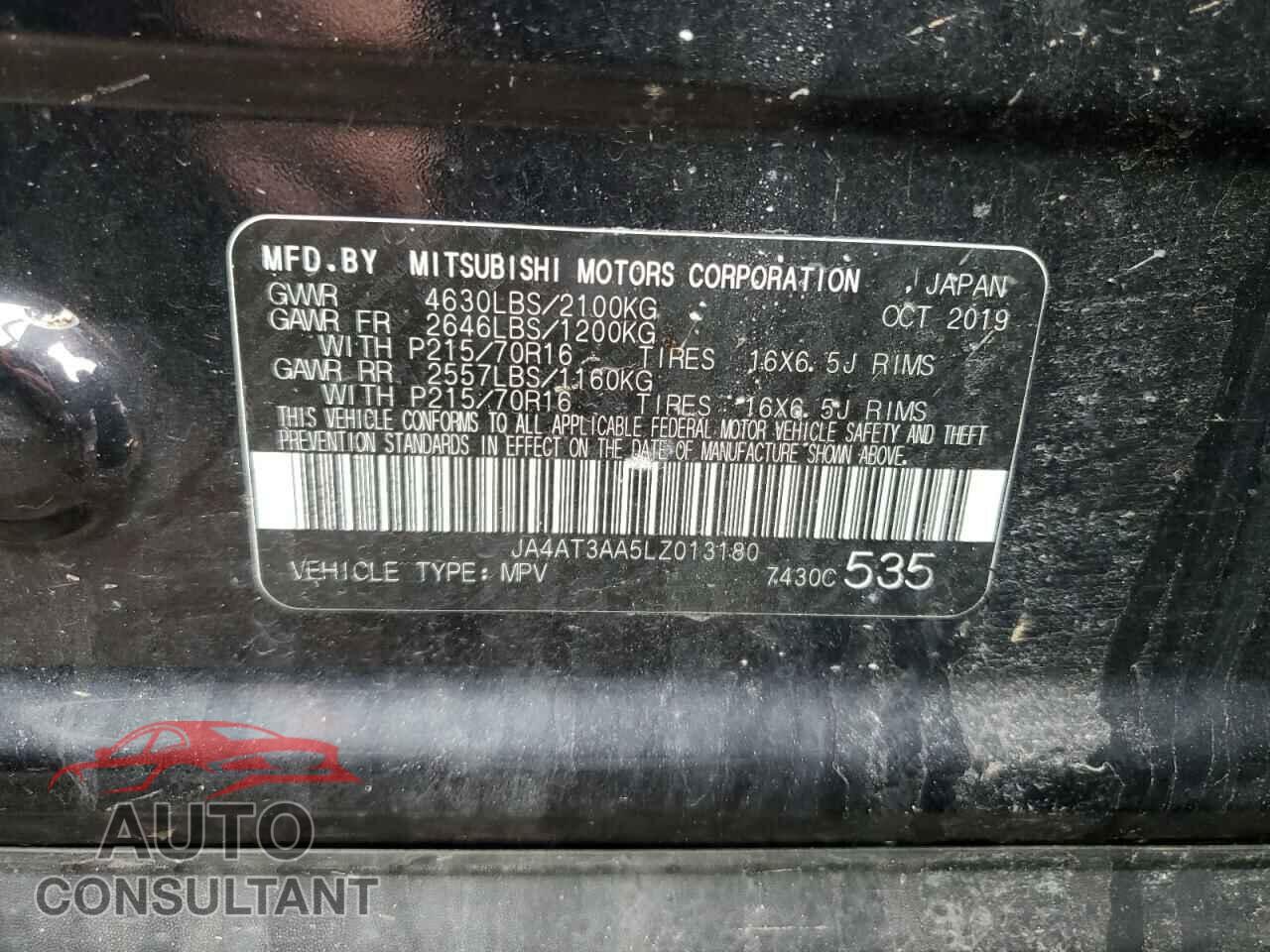 MITSUBISHI ECLIPSE 2020 - JA4AT3AA5LZ013180