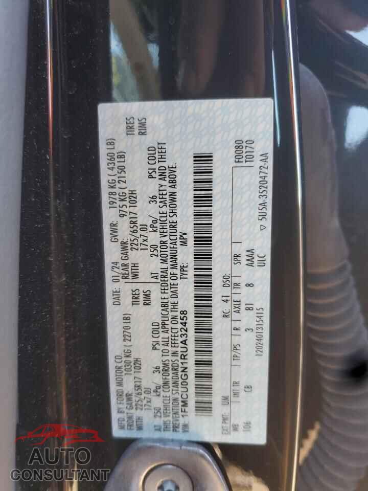 FORD ESCAPE ACT 2024 - 1FMCU0GN1RUA32458