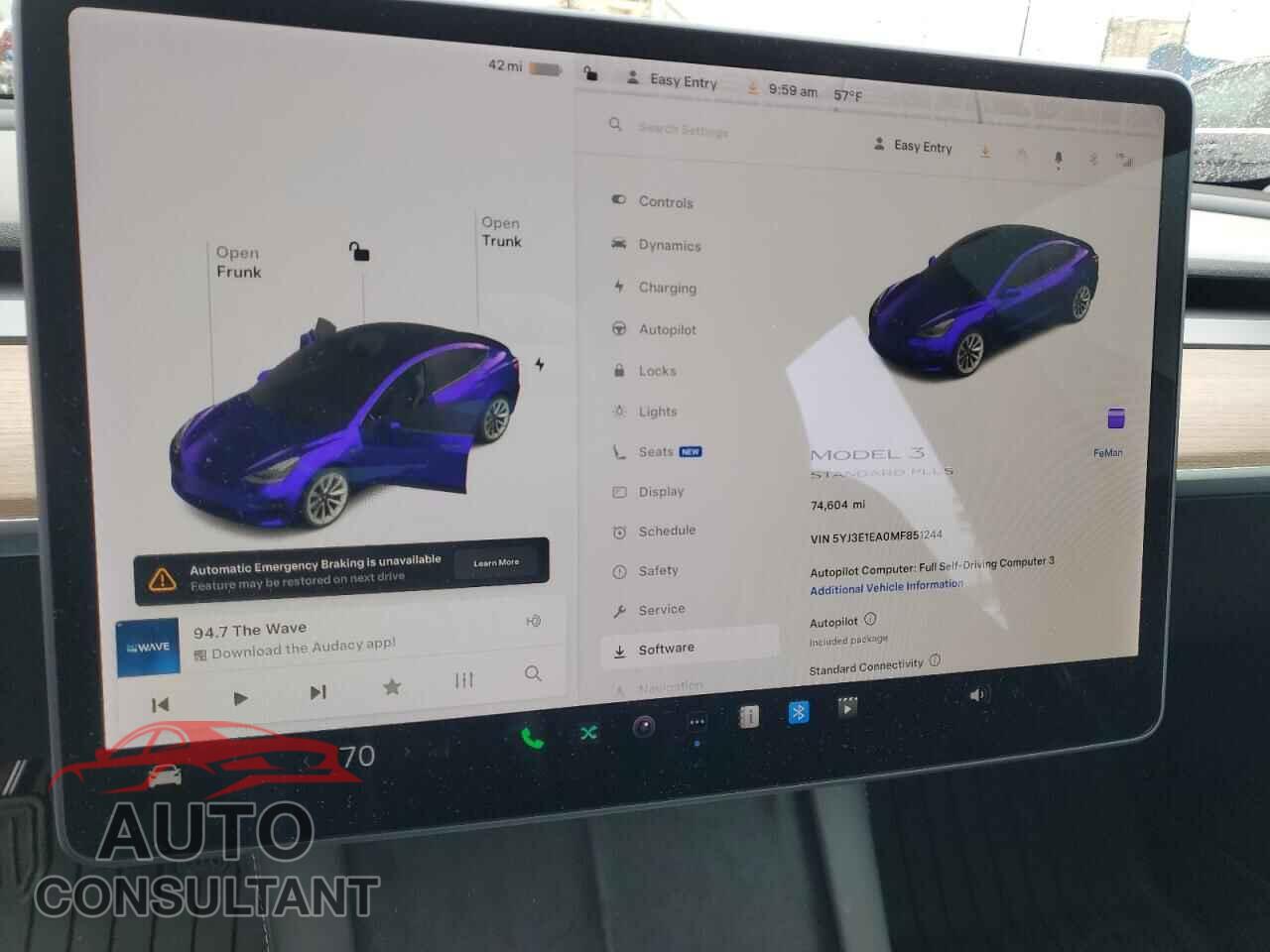 TESLA MODEL 3 2021 - 5YJ3E1EA0MF851244