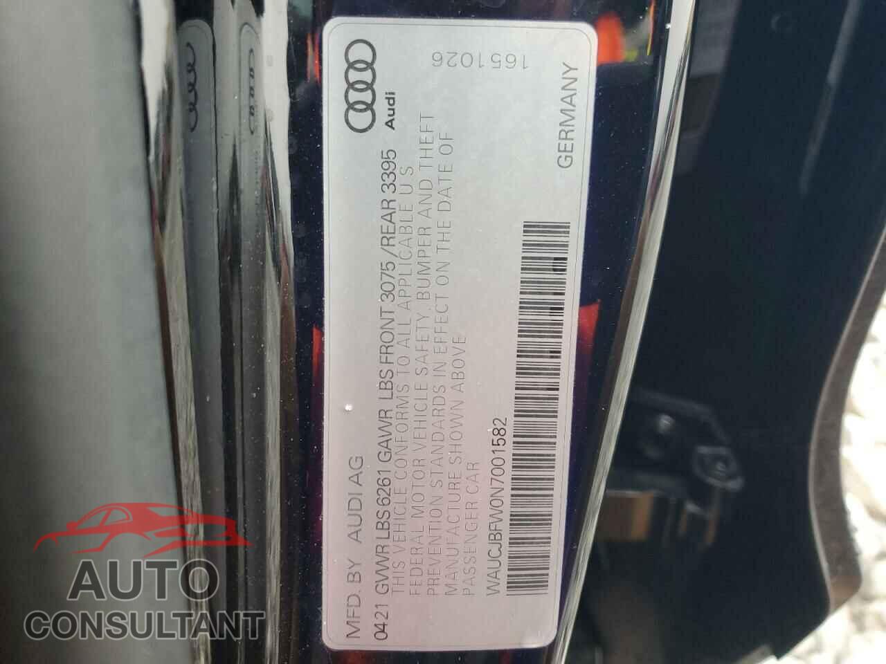AUDI E-TRON GT 2022 - WAUCJBFW0N7001582