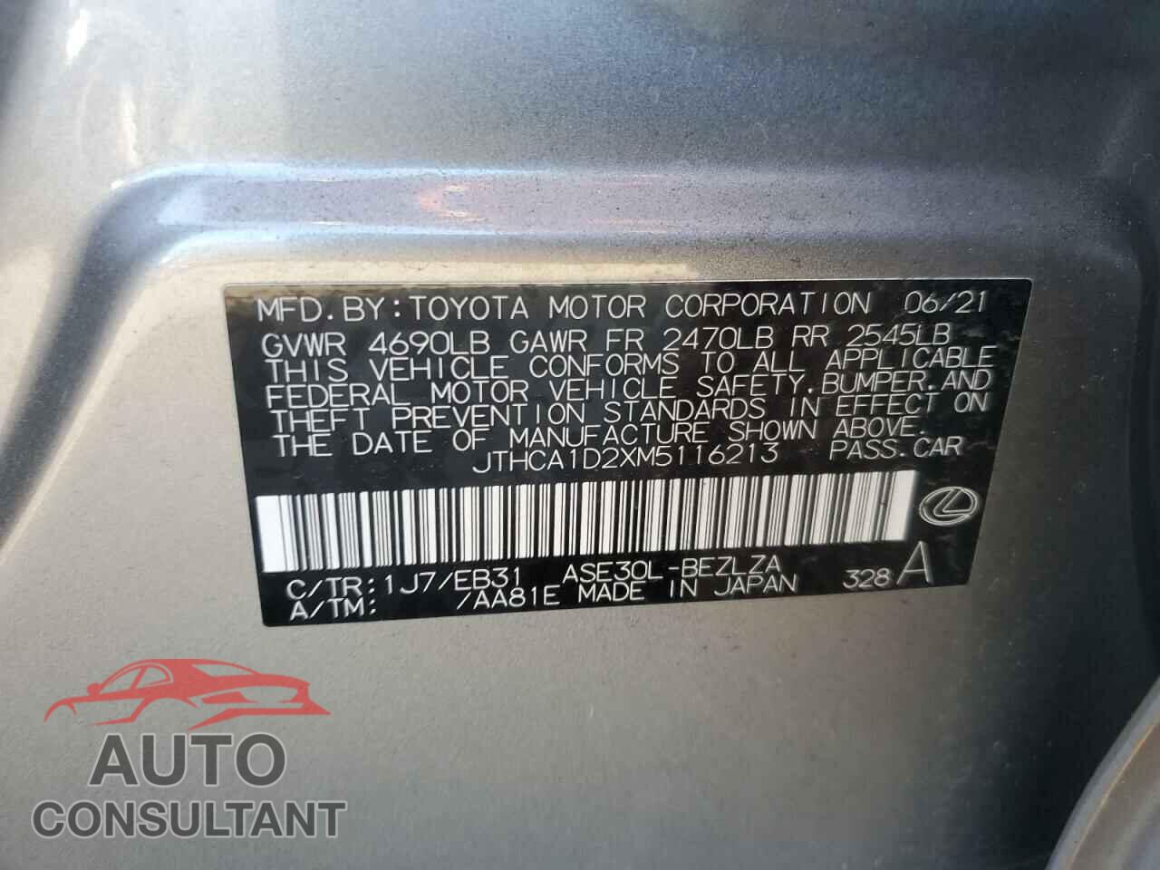 LEXUS IS 2021 - JTHCA1D2XM5116213