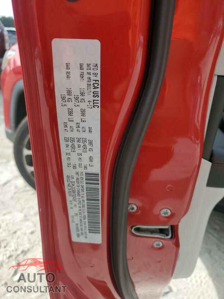 JEEP COMPASS 2017 - 3C4NJDCB9HT624207