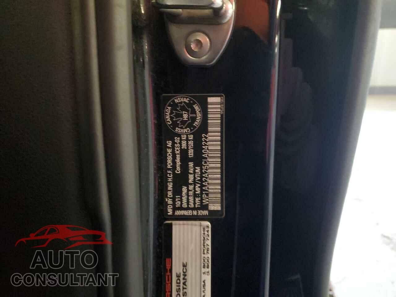 PORSCHE CAYENNE 2012 - WP1AA2A25CLA04222
