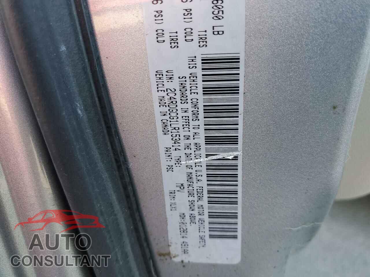 DODGE CARAVAN 2020 - 2C4RDGCG1LR153414
