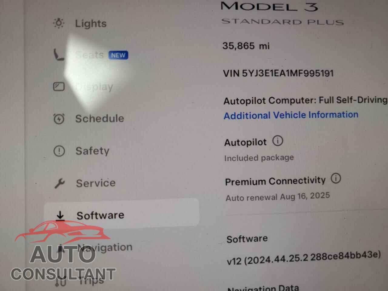 TESLA MODEL 3 2021 - 5YJ3E1EA1MF995191