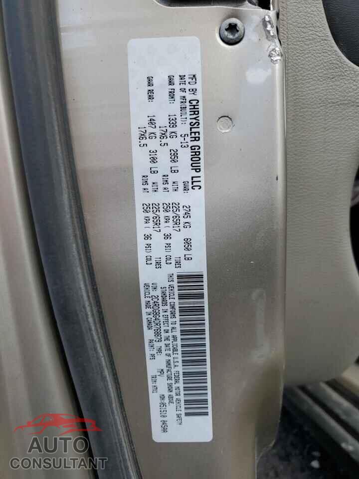 DODGE CARAVAN 2013 - 2C4RDGBG4DR768879