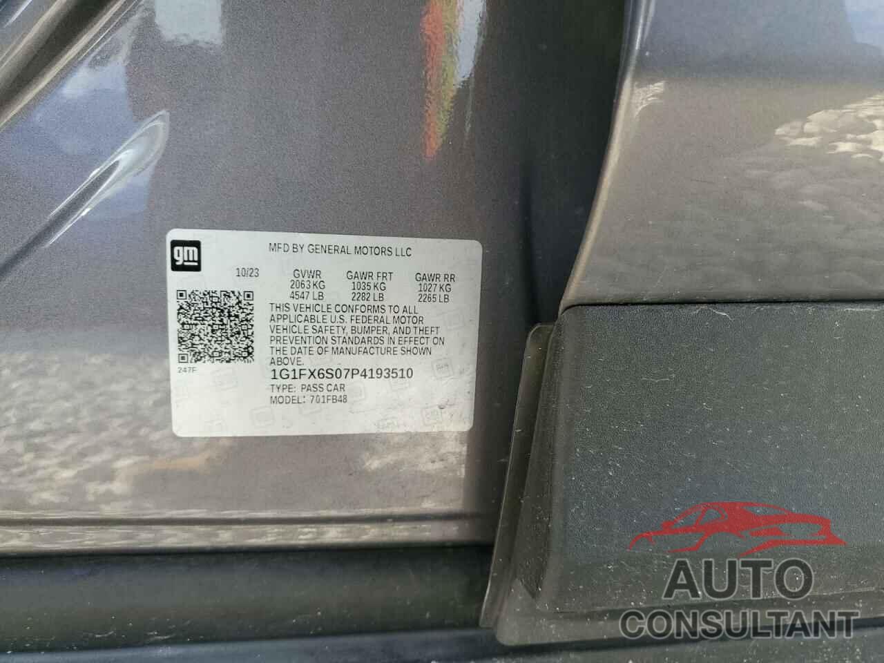 CHEVROLET BOLT 2023 - 1G1FX6S07P4193510