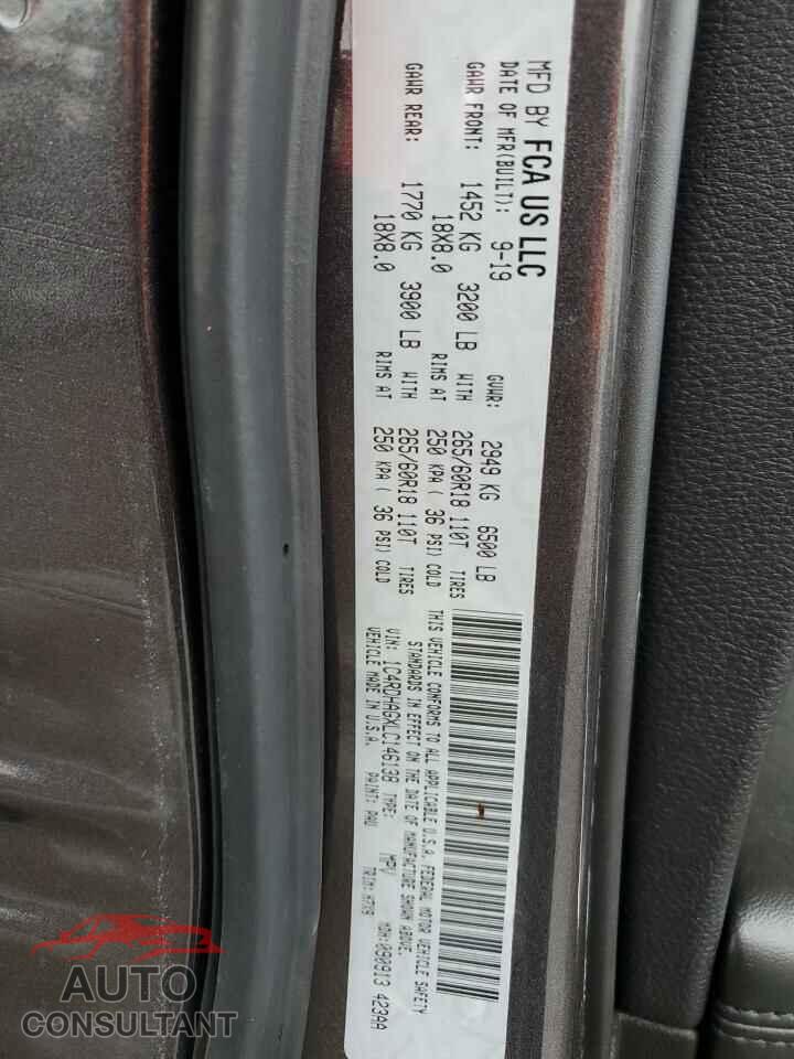DODGE DURANGO 2020 - 1C4RDHAGXLC146138