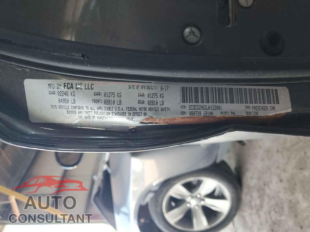 DODGE CHALLENGER 2018 - 2C3CDZAG3JH122001