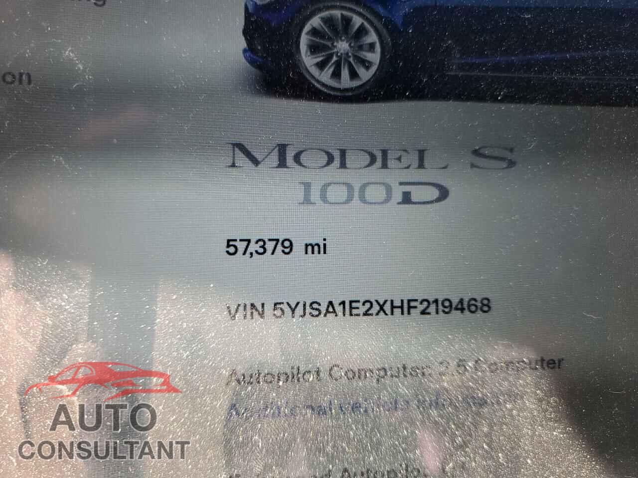 TESLA MODEL S 2017 - 5YJSA1E2XHF219468