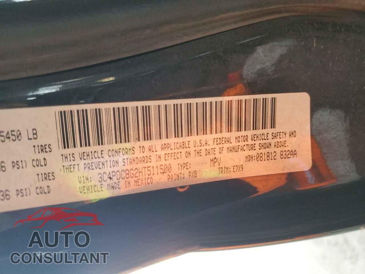 DODGE JOURNEY 2017 - 3C4PDCBG2HT511500