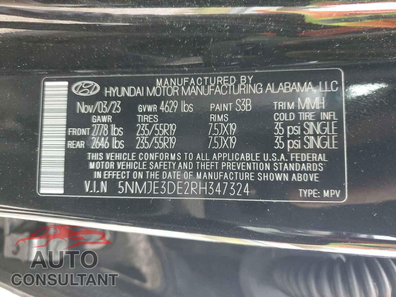 HYUNDAI TUCSON 2024 - 5NMJE3DE2RH347324