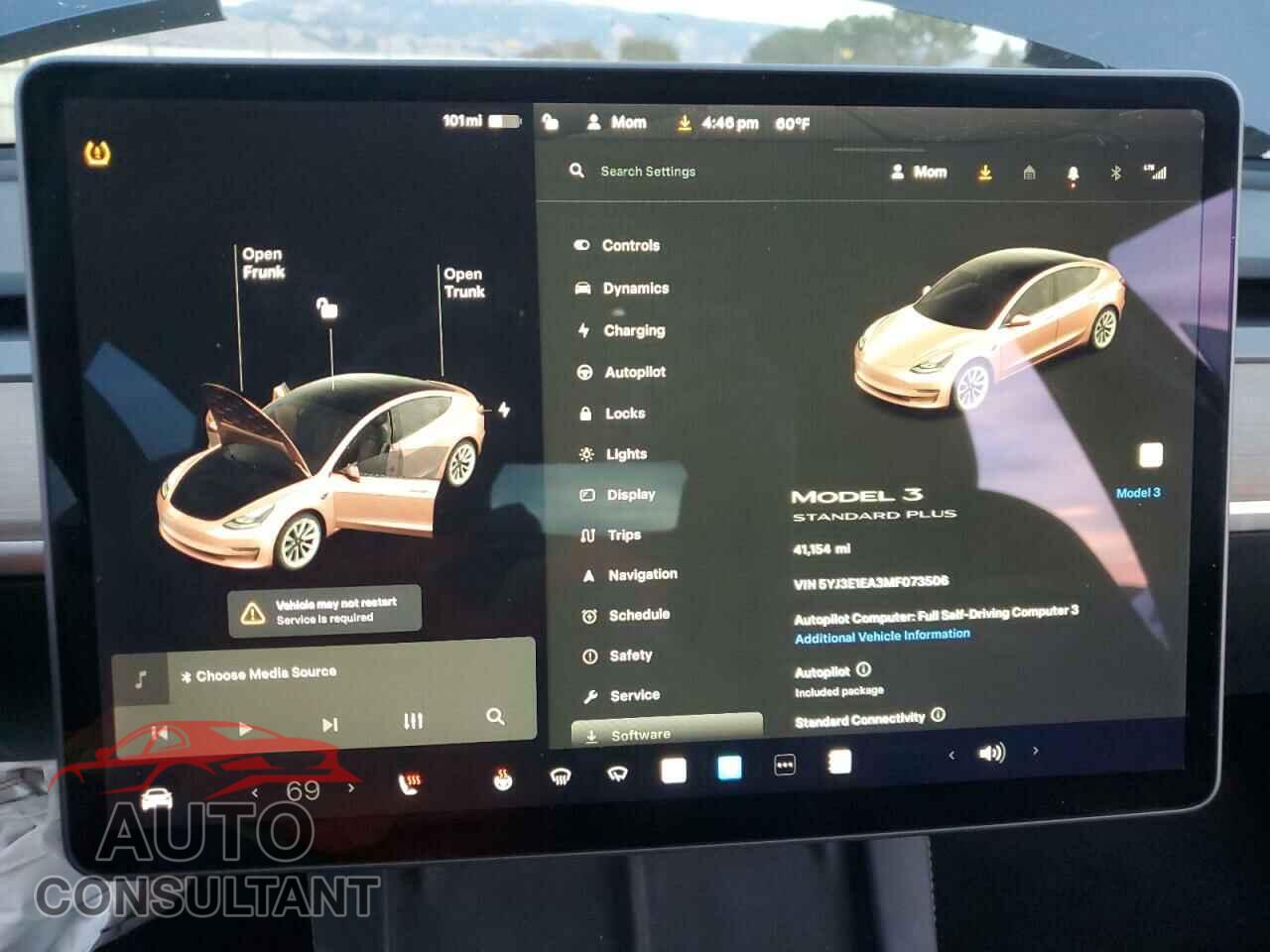 TESLA MODEL 3 2021 - 5YJ3E1EA3MF073506