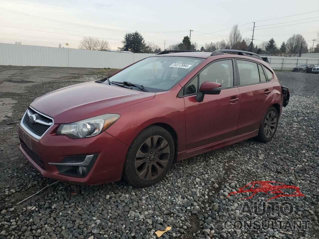 SUBARU IMPREZA 2015 - JF1GPAU67FH208097