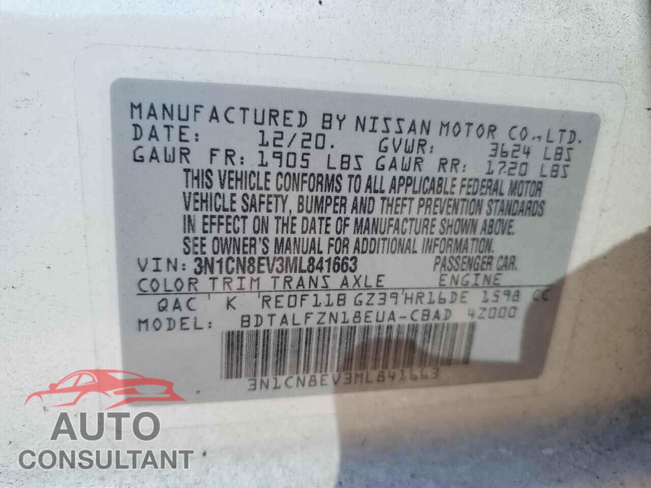 NISSAN VERSA 2021 - 3N1CN8EV3ML841663