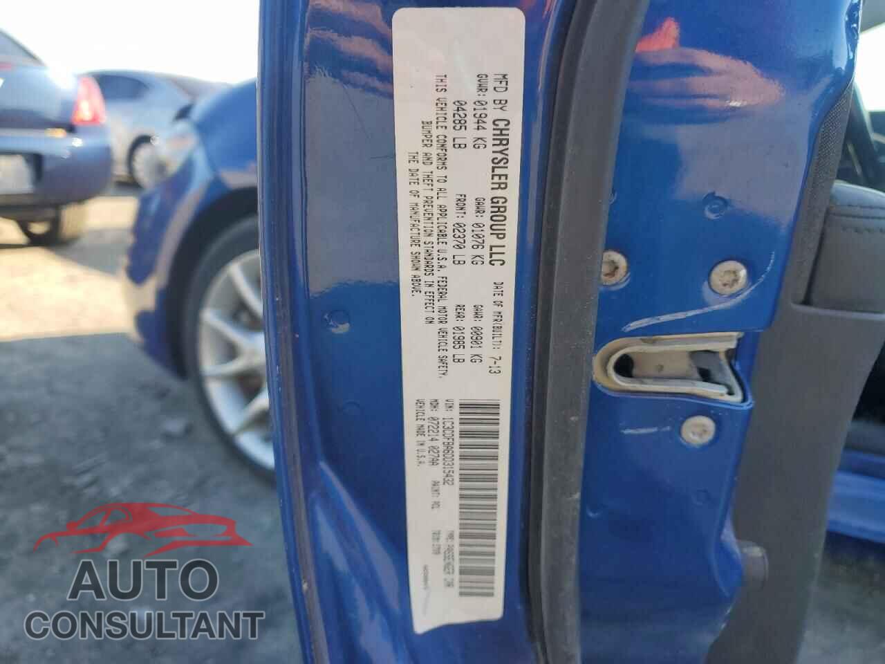 DODGE DART 2013 - 1C3CDFBA6DD315432