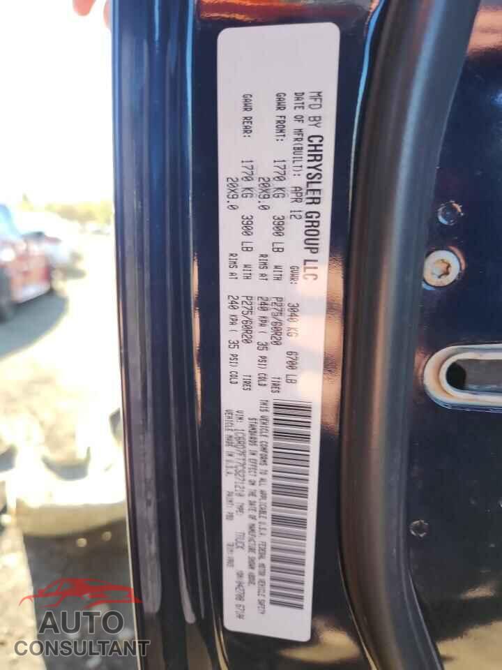 DODGE RAM 1500 2012 - 1C6RD7FT7CS271210