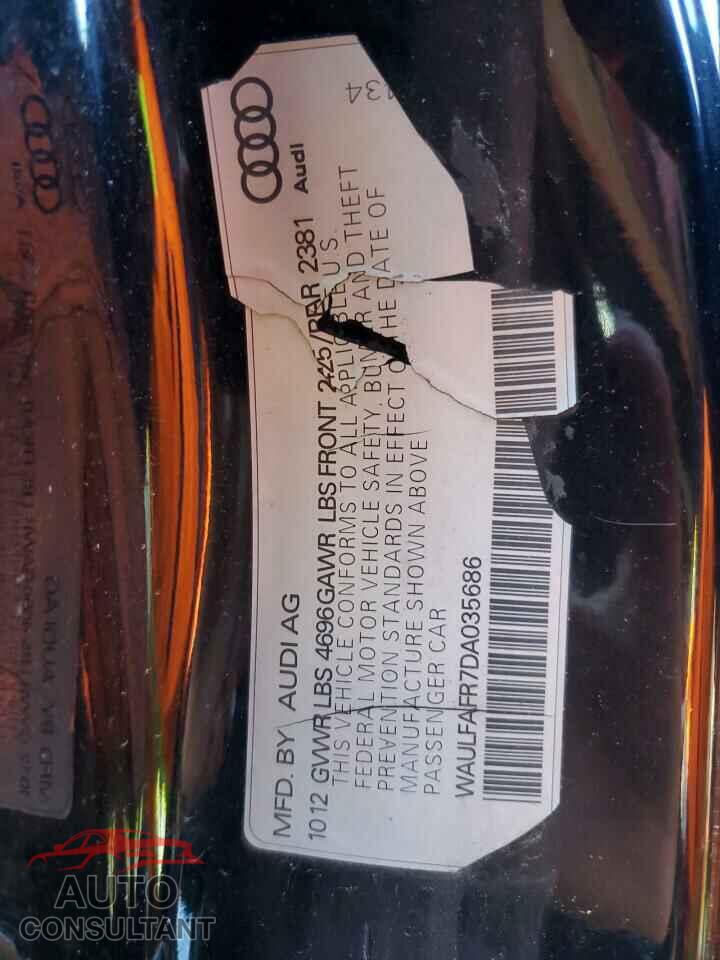 AUDI A5 2013 - WAULFAFR7DA035686