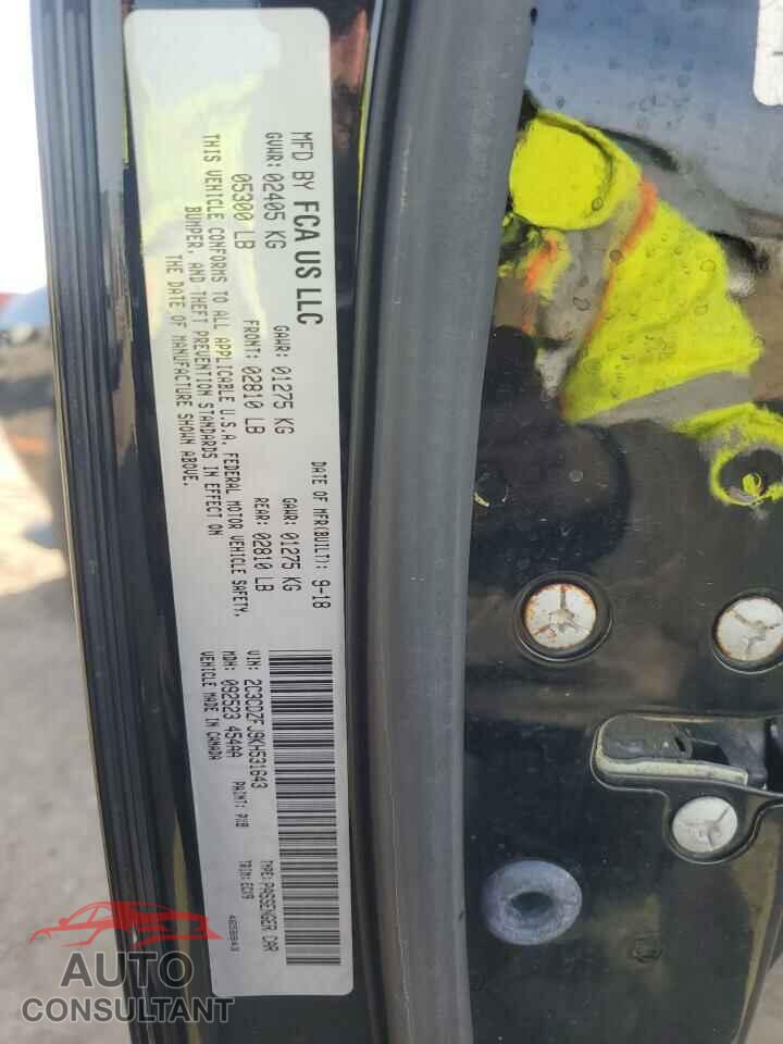 DODGE CHALLENGER 2019 - 2C3CDZFJ9KH531643