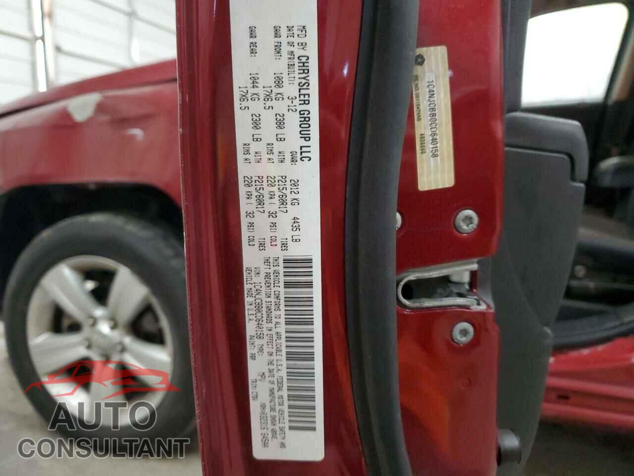 JEEP COMPASS 2012 - 1C4NJCBB0CD640158