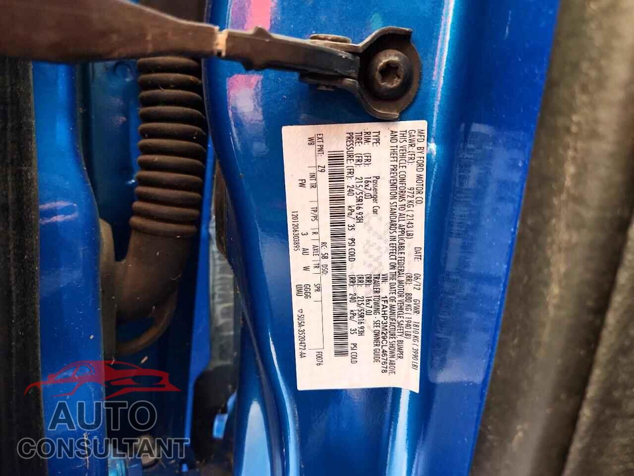 FORD FOCUS 2012 - 1FAHP3M29CL467678