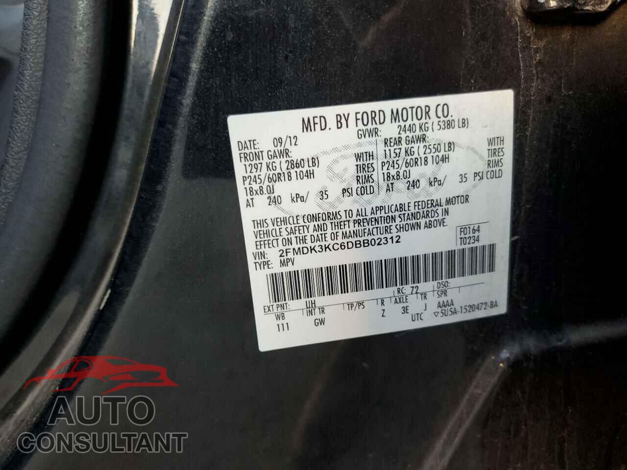 FORD EDGE 2013 - 2FMDK3KC6DBB02312