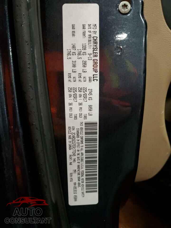 DODGE CARAVAN 2014 - 2C4RDGCG7ER177249