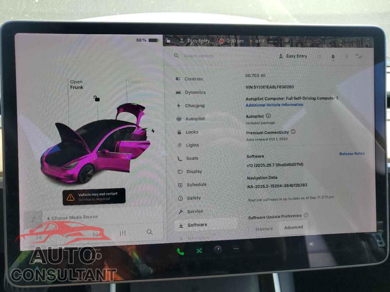 TESLA MODEL 3 2020 - 5YJ3E1EA8LF630263