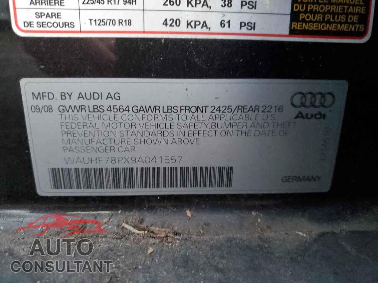 AUDI A3 2009 - WAUHF78PX9A041557