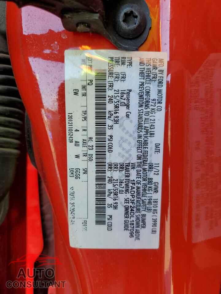 FORD FOCUS 2013 - 1FADP3F24DL187096