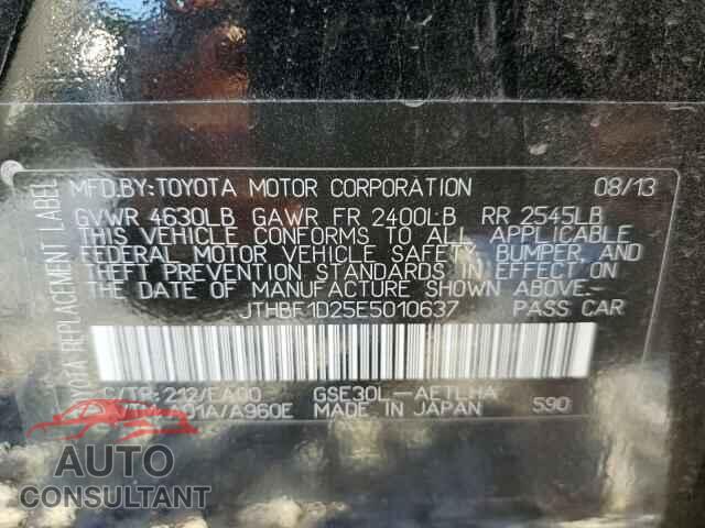 LEXUS IS 2014 - JTHBF1D25E5010637