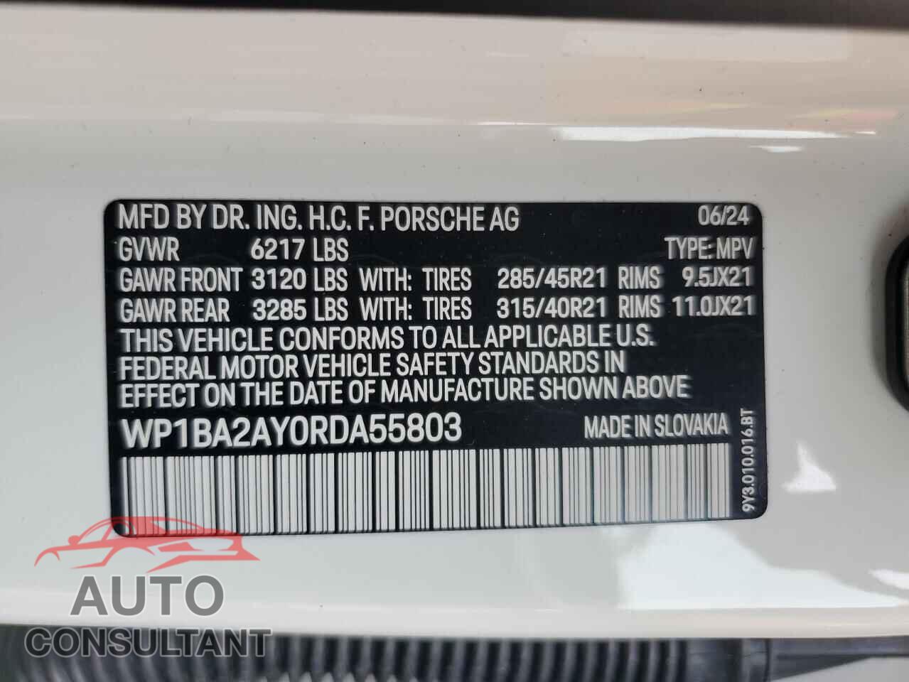 PORSCHE CAYENNE 2024 - WP1BA2AY0RDA55803