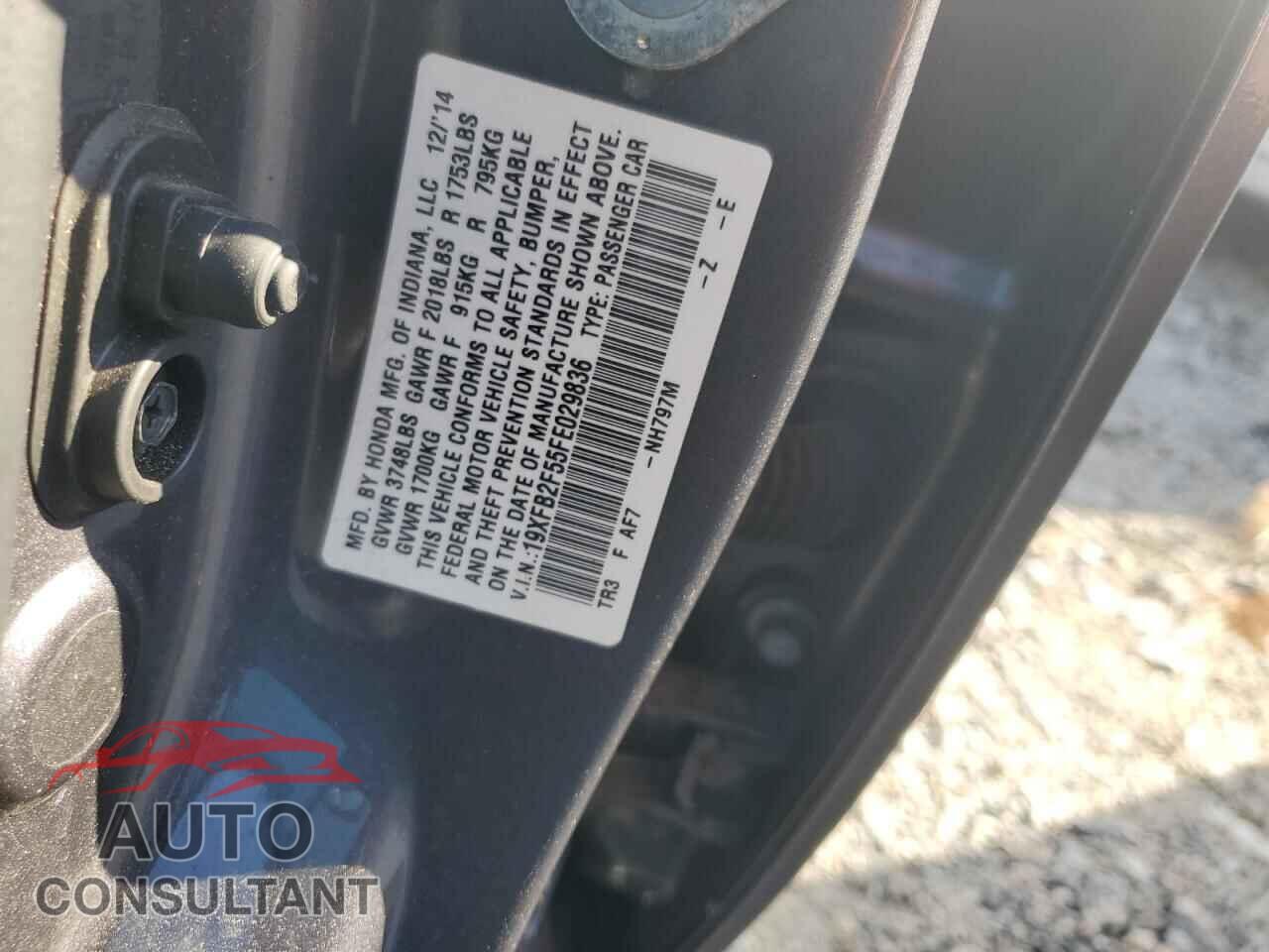 HONDA CIVIC 2015 - 19XFB2F55FE029836